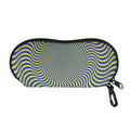 Blue And Yellow Illusory Motion Print Glasses Case