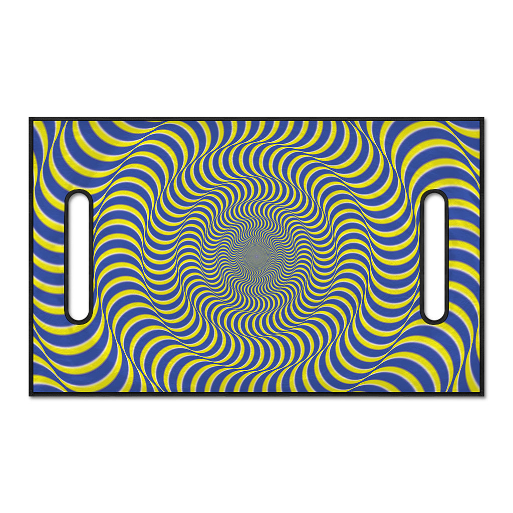 Blue And Yellow Illusory Motion Print Golf Cart Seat Cover