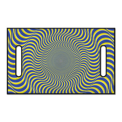 Blue And Yellow Illusory Motion Print Golf Cart Seat Cover