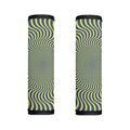 Blue And Yellow Illusory Motion Print Handle Covers