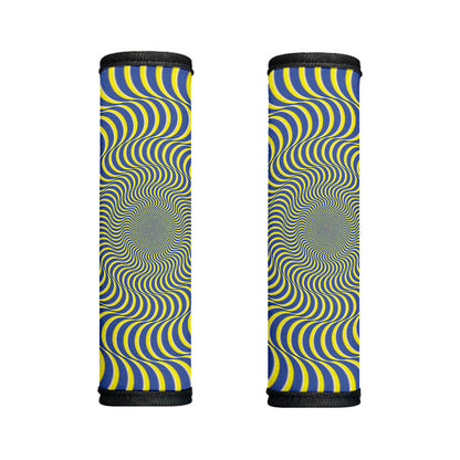 Blue And Yellow Illusory Motion Print Handle Covers