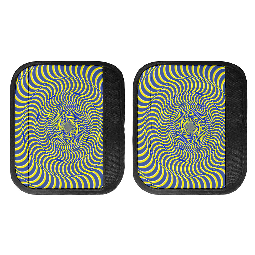 Blue And Yellow Illusory Motion Print Handle Covers