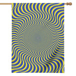 Blue And Yellow Illusory Motion Print House Flag