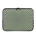 Blue And Yellow Illusory Motion Print Laptop Sleeve