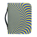 Blue And Yellow Illusory Motion Print Leather Bible Cover