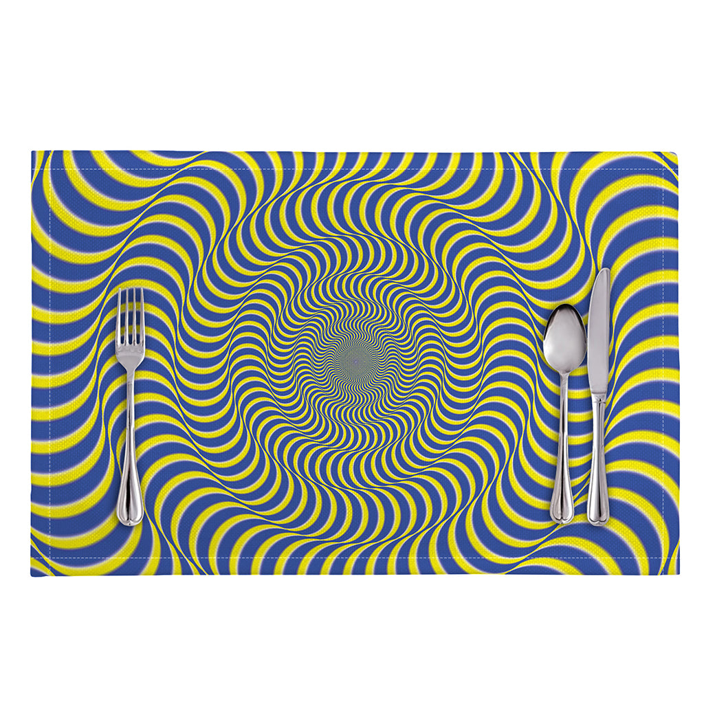 Blue And Yellow Illusory Motion Print Placemat