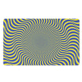 Blue And Yellow Illusory Motion Print Polyester Doormat