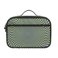Blue And Yellow Illusory Motion Print Portable Lunch Bag