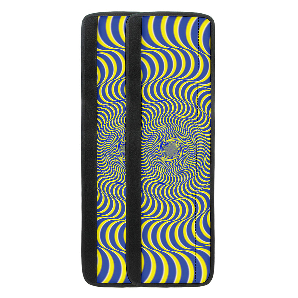 Blue And Yellow Illusory Motion Print Refrigerator Handle Covers