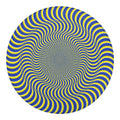 Blue And Yellow Illusory Motion Print Round Blanket