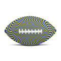 Blue And Yellow Illusory Motion Print Rugby Ball