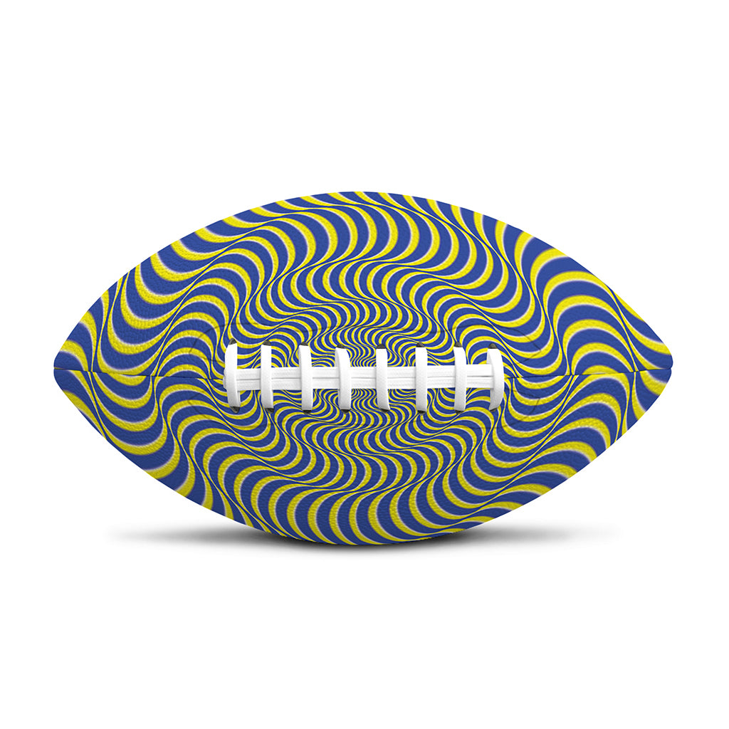 Blue And Yellow Illusory Motion Print Rugby Ball