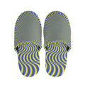 Blue And Yellow Illusory Motion Print Slippers