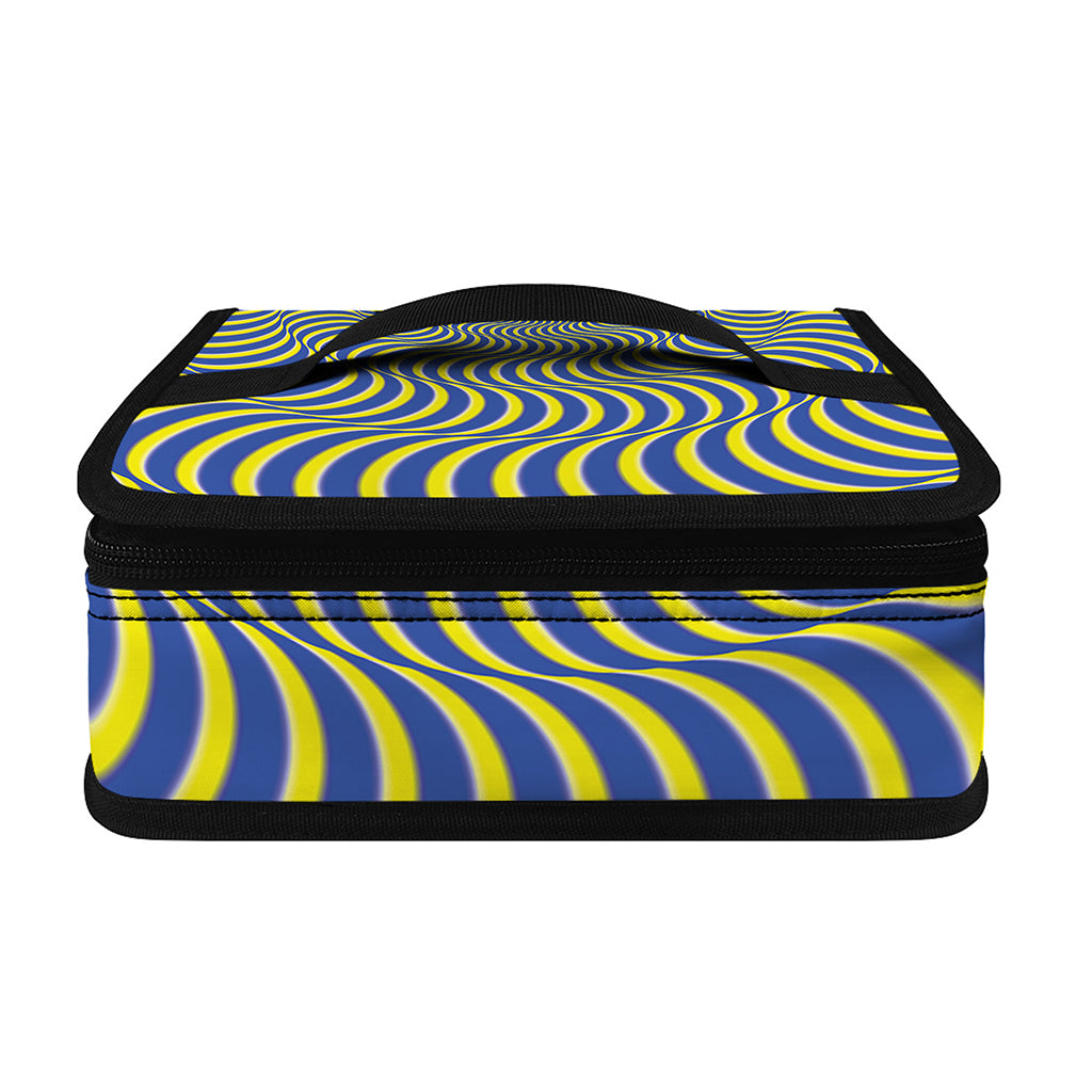 Blue And Yellow Illusory Motion Print Small Lunch Bag