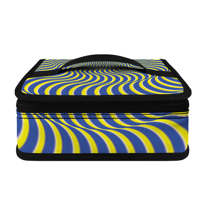 Blue And Yellow Illusory Motion Print Small Lunch Bag