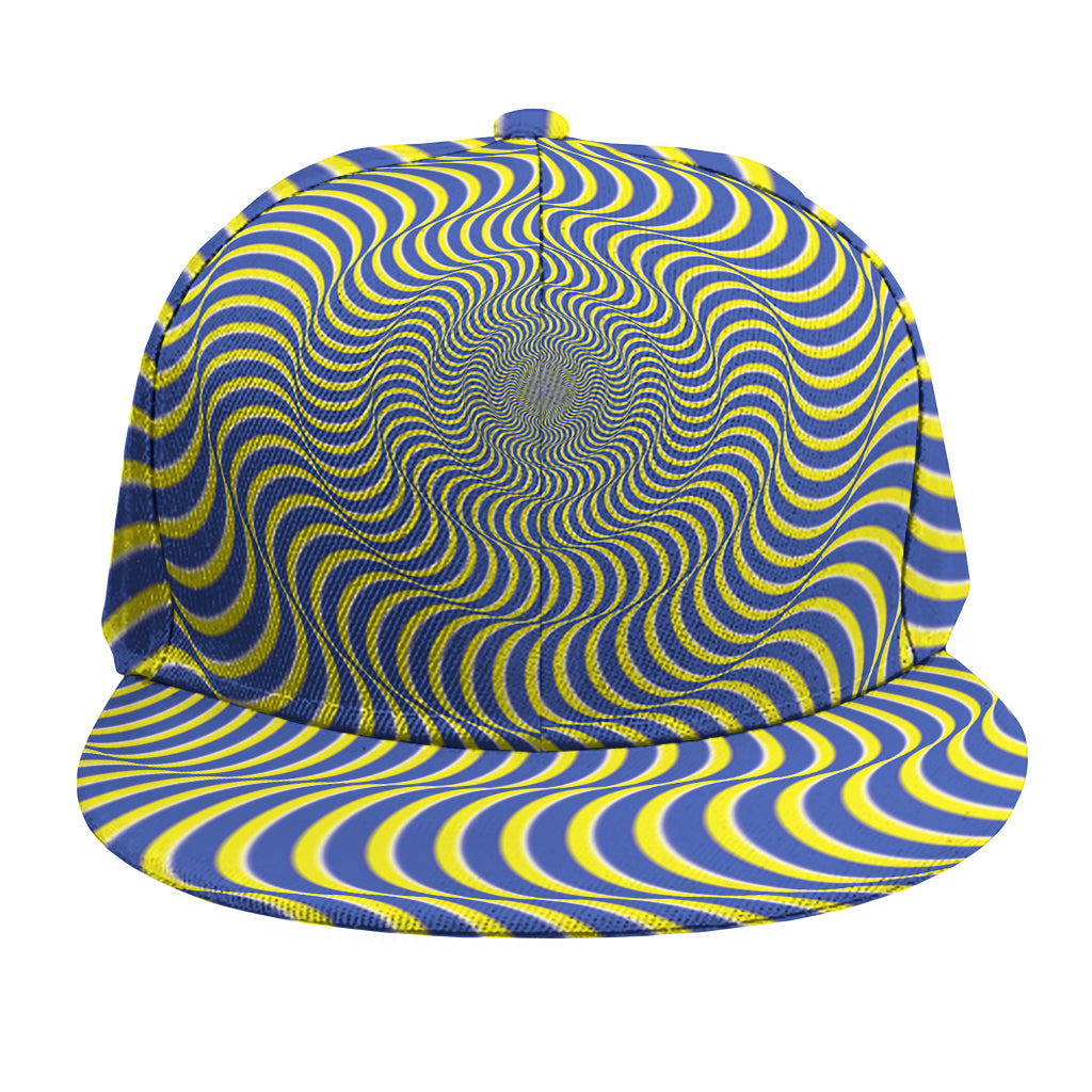 Blue And Yellow Illusory Motion Print Snapback Cap