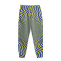 Blue And Yellow Illusory Motion Print Sweatpants