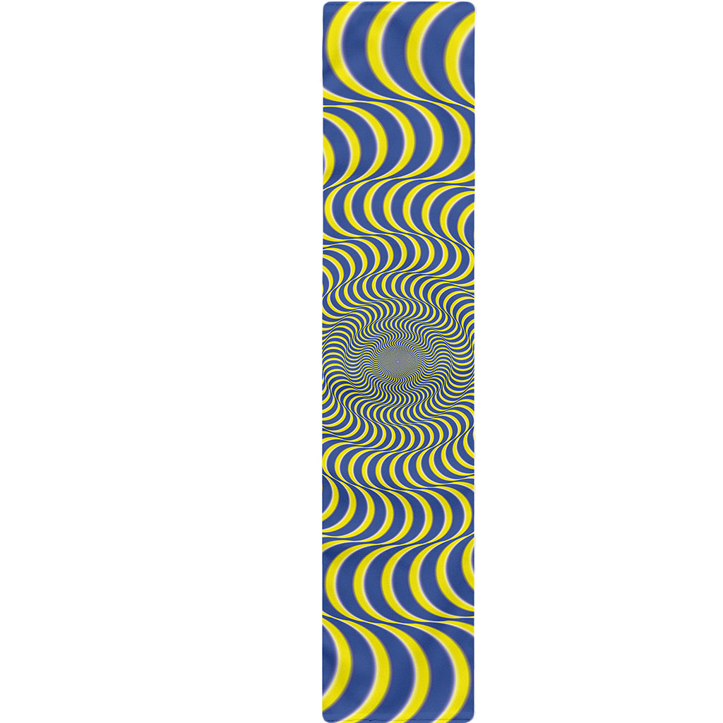 Blue And Yellow Illusory Motion Print Table Runner