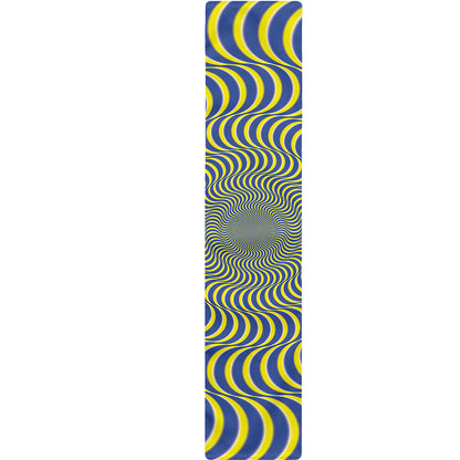 Blue And Yellow Illusory Motion Print Table Runner