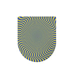 Blue And Yellow Illusory Motion Print Toilet Lid Cover