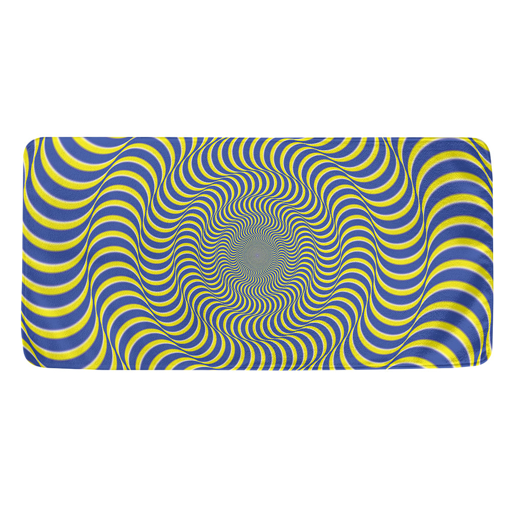 Blue And Yellow Illusory Motion Print Towel