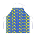 Blue And Yellow Lightning Pattern Print Adjustable Apron