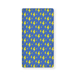 Blue And Yellow Lightning Pattern Print Baby Crib Sheet
