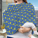 Blue And Yellow Lightning Pattern Print Baby Seat Cover