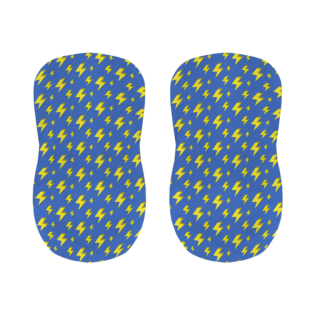 Blue And Yellow Lightning Pattern Print Bar Stool Covers