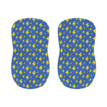 Blue And Yellow Lightning Pattern Print Bar Stool Covers