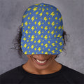 Blue And Yellow Lightning Pattern Print Baseball Cap