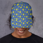 Blue And Yellow Lightning Pattern Print Baseball Cap