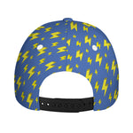 Blue And Yellow Lightning Pattern Print Baseball Cap