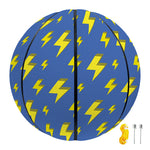 Blue And Yellow Lightning Pattern Print Basketball
