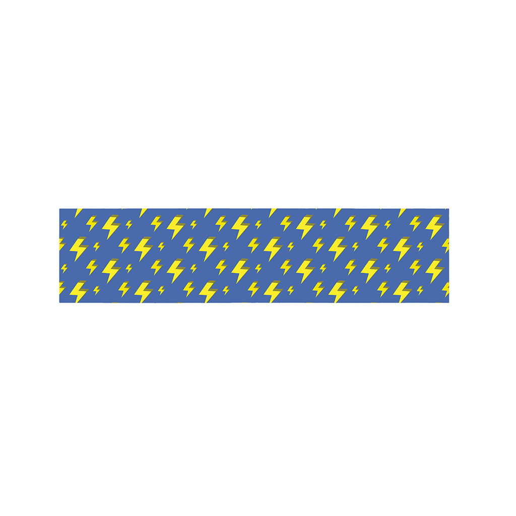 Blue And Yellow Lightning Pattern Print Bed Runner