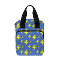 Blue And Yellow Lightning Pattern Print Bible Tote Bag