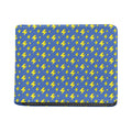 Blue And Yellow Lightning Pattern Print Bifold Wallet