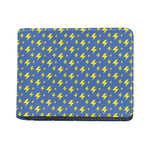 Blue And Yellow Lightning Pattern Print Bifold Wallet