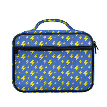 Blue And Yellow Lightning Pattern Print Briefcase Bible Bag