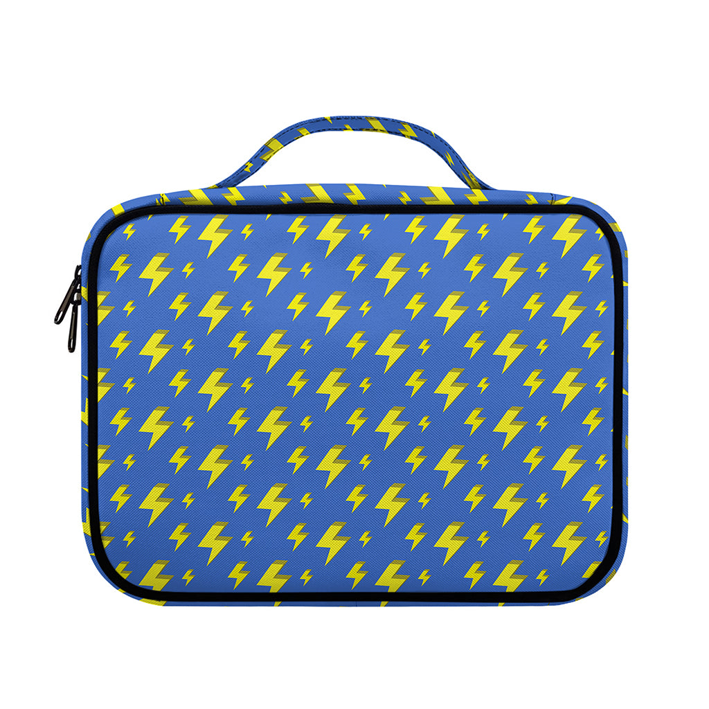 Blue And Yellow Lightning Pattern Print Briefcase Bible Bag