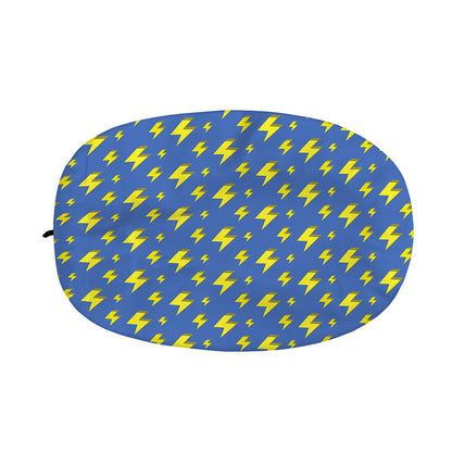 Blue And Yellow Lightning Pattern Print Car Side Mirror Covers