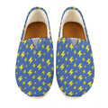 Blue And Yellow Lightning Pattern Print Casual Shoes