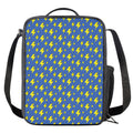 Blue And Yellow Lightning Pattern Print Crossbody Lunch Bag