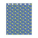 Blue And Yellow Lightning Pattern Print Curtain
