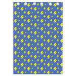 Blue And Yellow Lightning Pattern Print Curtain