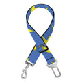 Blue And Yellow Lightning Pattern Print Dog Seat Belt