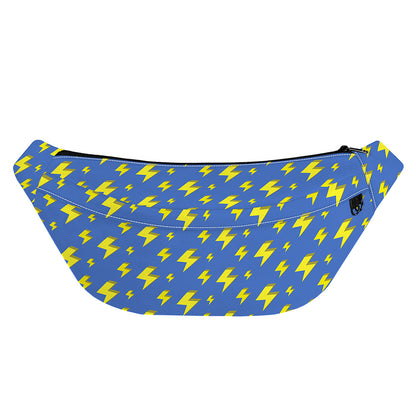 Blue And Yellow Lightning Pattern Print Fanny Pack