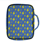 Blue And Yellow Lightning Pattern Print Front Pocket Bible Bag