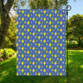 Blue And Yellow Lightning Pattern Print Garden Flag