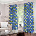 Blue And Yellow Lightning Pattern Print Grommet Curtains